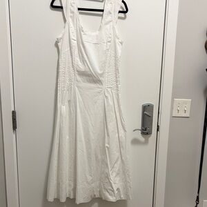 Anthropologie White Midi Tank Dress